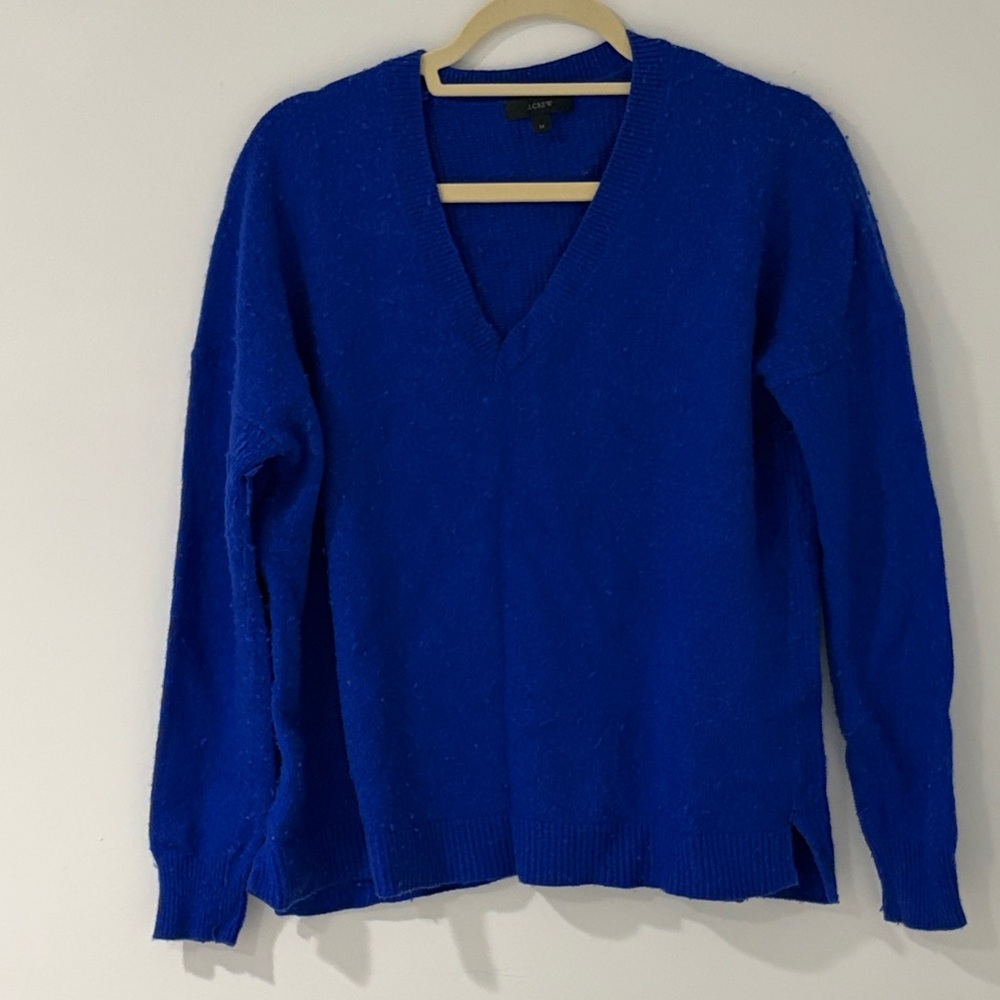 J. Crew Indigo V-Neck Women's Sweater